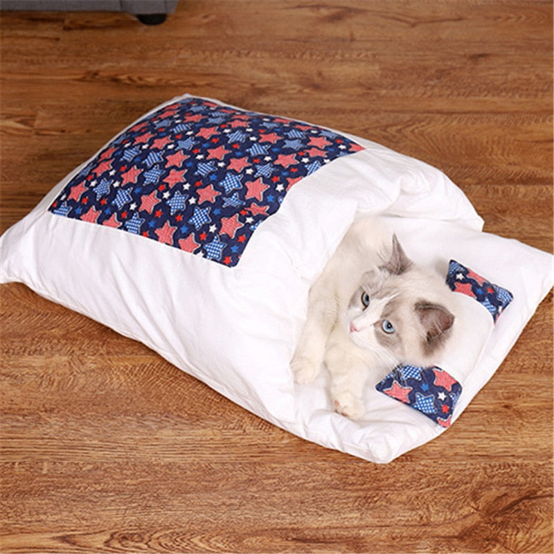 Japanese Cat Bed Warm Cat Sleeping Bag