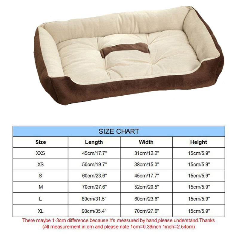 6 Size Soft Fleece Pet Dog  bed