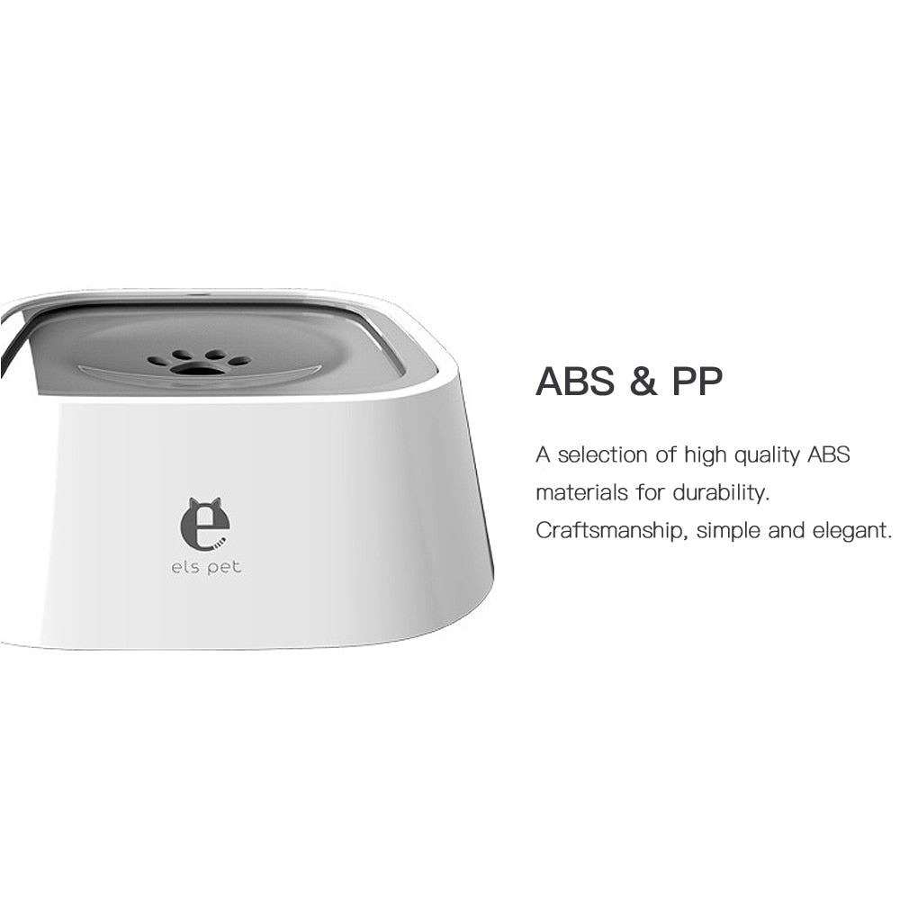 1.5L Pet Dog Water Bowl Portable Floating fountain Not Wetting Mouth Dog/Cat