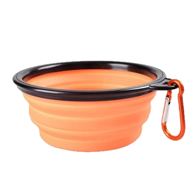 Collapsible Pet Silicone Dog Food Water Bowl