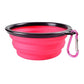 Collapsible Pet Silicone Dog Food Water Bowl