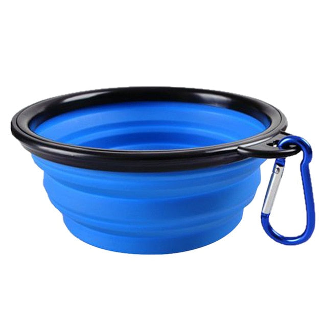 Collapsible Pet Silicone Dog Food Water Bowl
