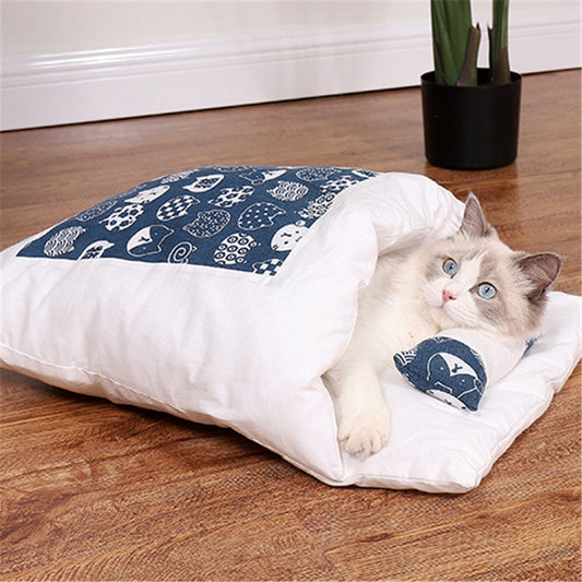 Japanese Cat Bed Warm Cat Sleeping Bag